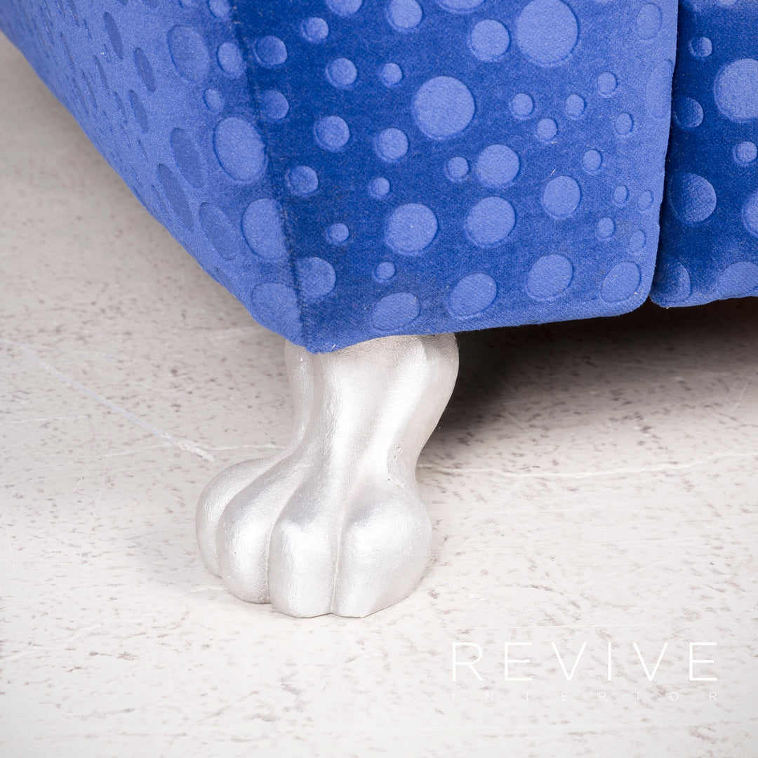 Bretz Monster Fabric Sofa Blue Three Seater Sofa Bed #8231