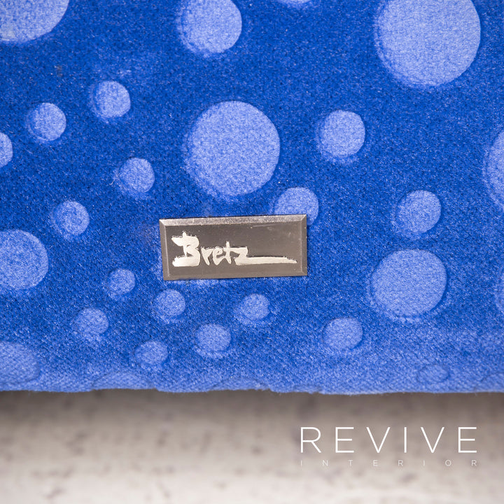 Bretz Monster Fabric Sofa Blue Three Seater Sofa Bed #8231