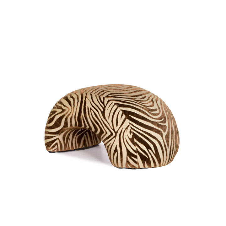 Bretz Mumba Stoff Hocker Braun Gemustert Animalprint #10976