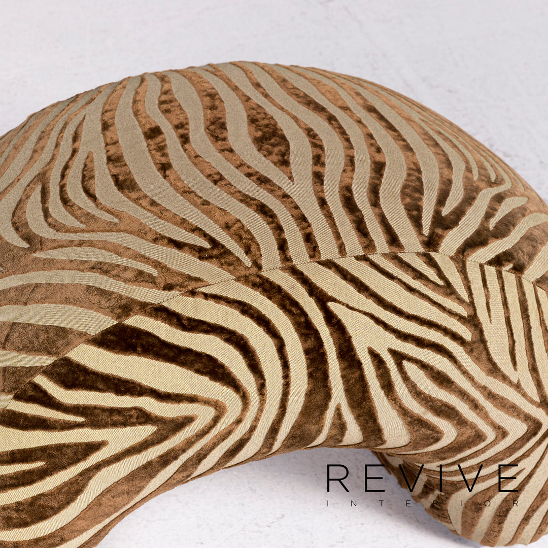 Bretz Mumba Stoff Hocker Braun Gemustert Animalprint #10976