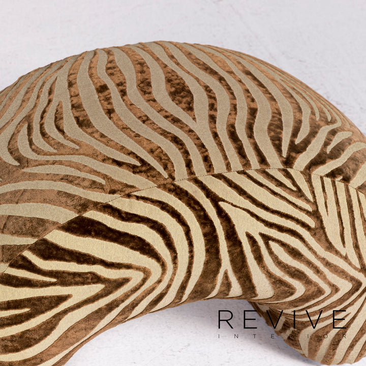 Bretz Mumba Stoff Hocker Braun Gemustert Animalprint #10976