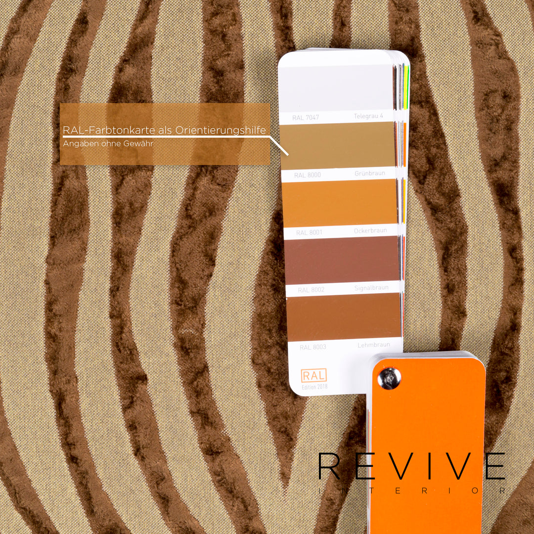 Bretz Mumba Stoff Hocker Braun Gemustert Animalprint #10976