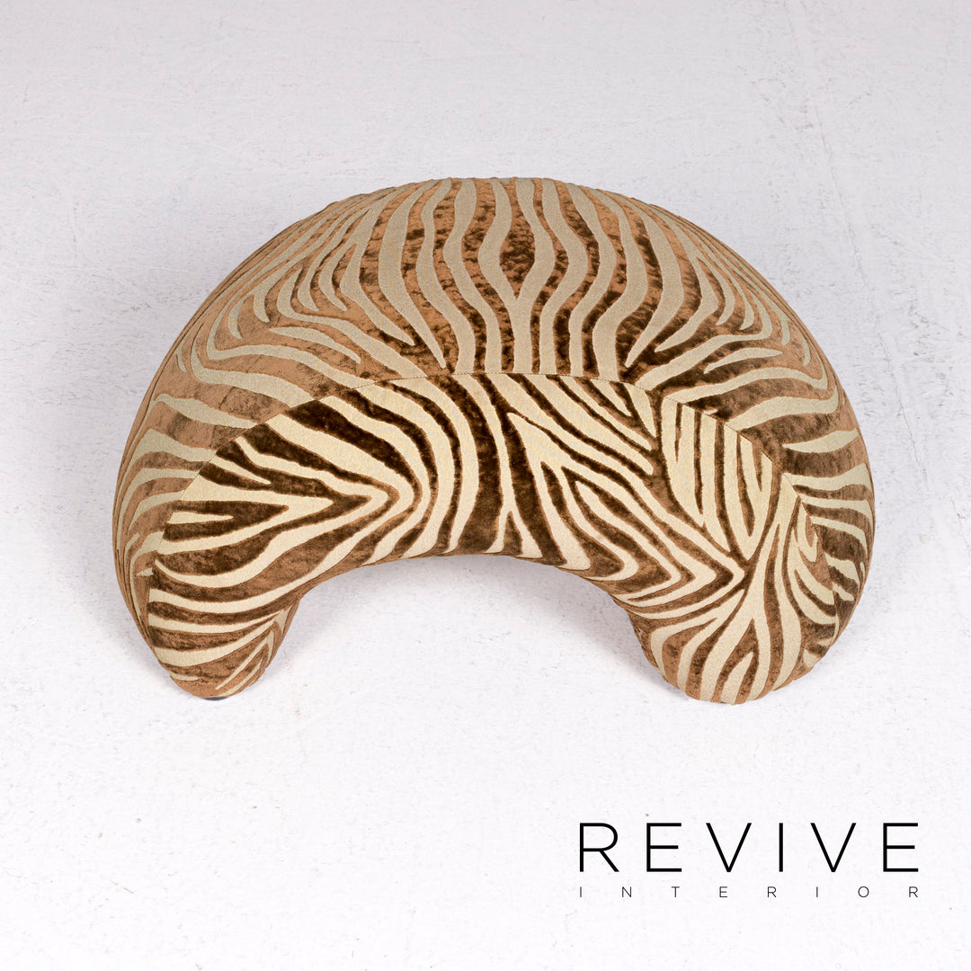 Bretz Mumba Stoff Hocker Braun Gemustert Animalprint #10976