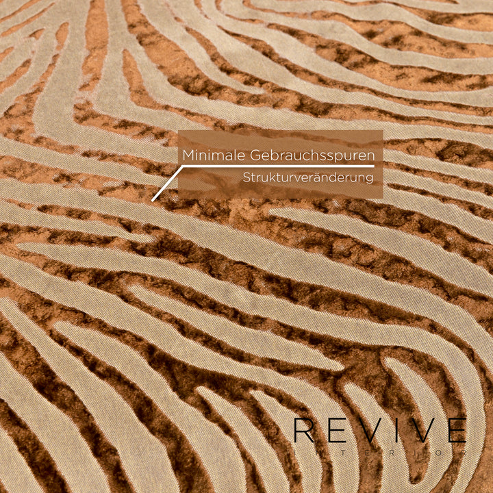 Canapé en tissu Bretz Mumba marron trois places à motifs imprimés animaux #10977