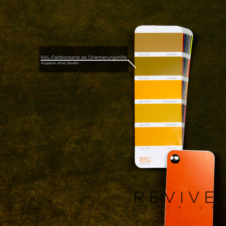 Bretz Napali A 126 fauteuil en tissu velours motif vert chaise pivotante à 360 degrés chaise pivotante #10520