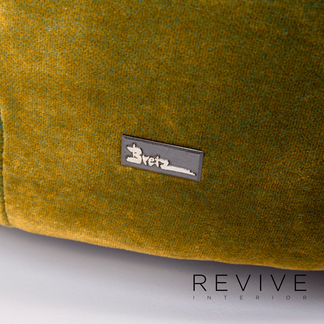 Bretz Napali A 126 fauteuil en tissu velours motif vert chaise pivotante à 360 degrés chaise pivotante #10520