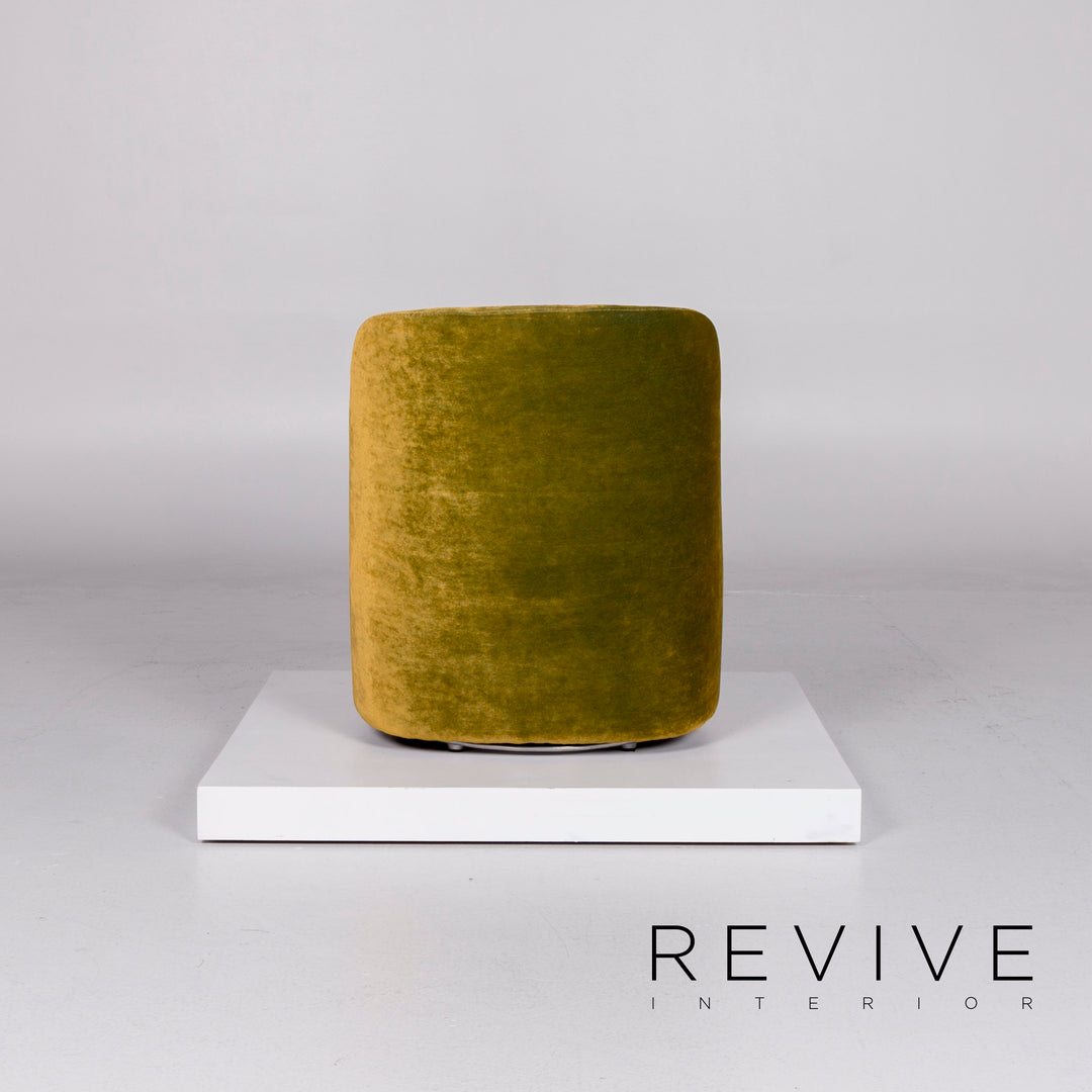 Bretz Napali A 126 fauteuil en tissu velours motif vert chaise pivotante à 360 degrés chaise pivotante #10520