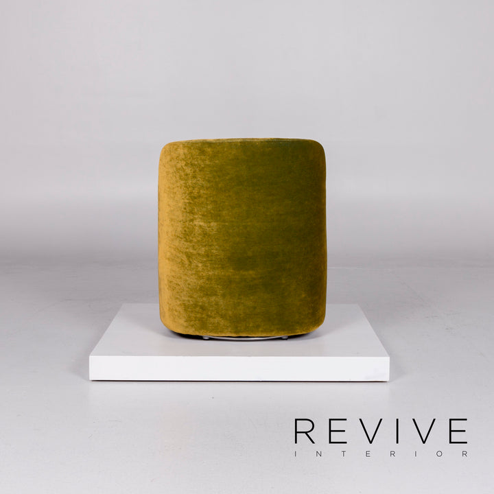 Bretz Napali A 126 fauteuil en tissu velours motif vert chaise pivotante à 360 degrés chaise pivotante #10520