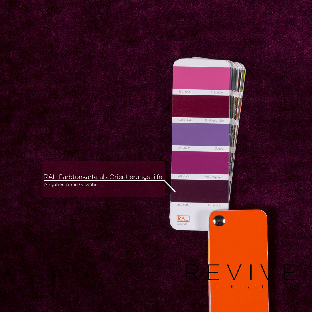 Bretz Napali Samt Stoff Ecksofa Lila Muster #9083