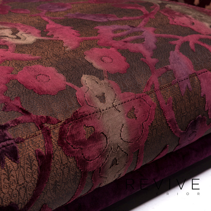 Bretz Napali Samt Stoff Ecksofa Lila Muster #9083