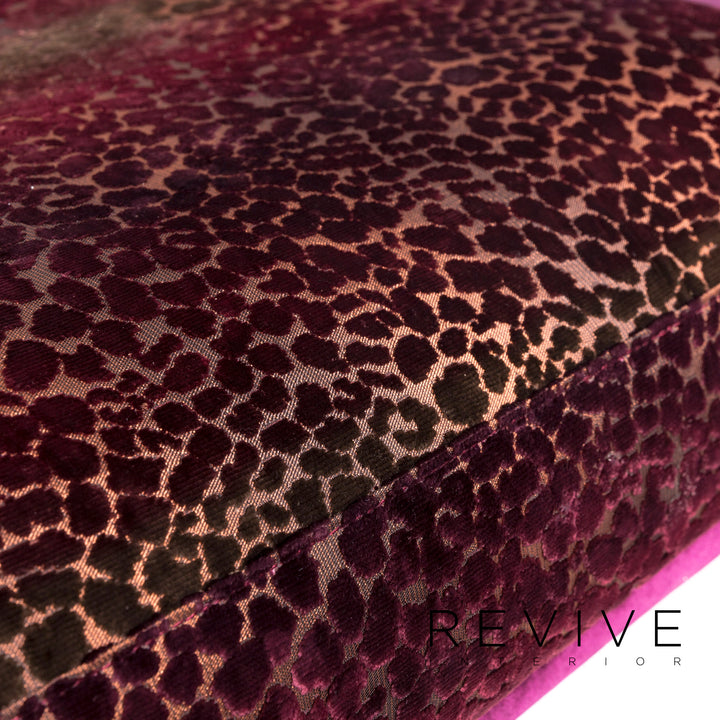 Bretz Napali Samt Stoff Ecksofa Lila Muster #9083