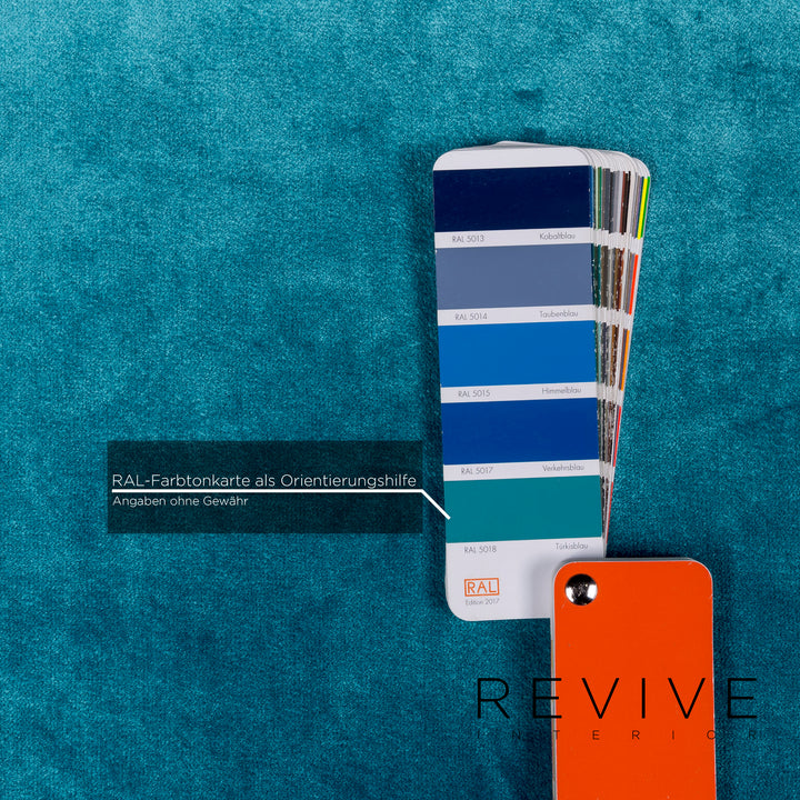 Bretz Napali Fauteuil en Tissu Velours Bleu à Motifs #9561