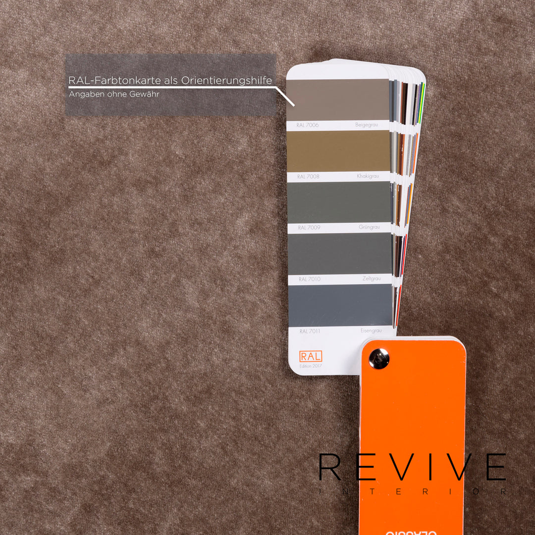 Bretz Napali Samt Stoff Ecksofa Grau Silber Gemustert Sofa Couch #9874