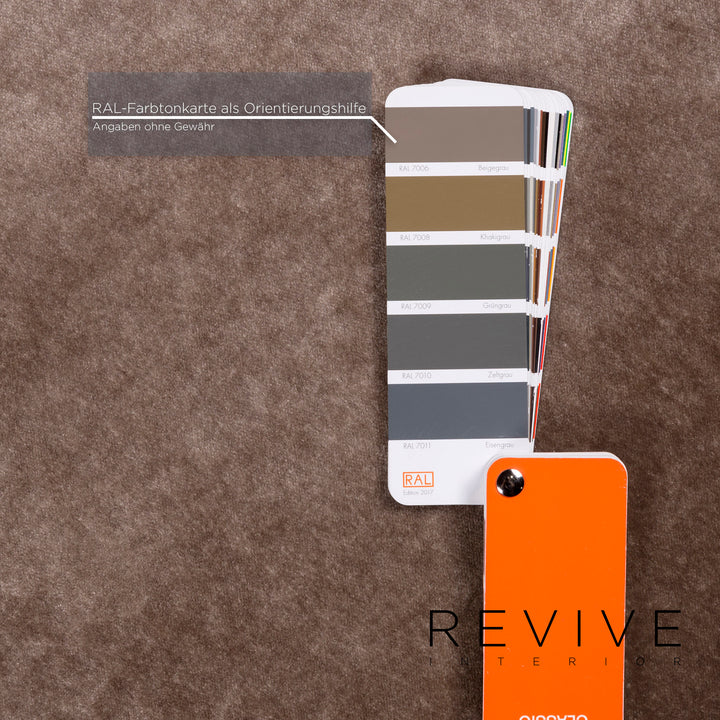 Bretz Napali Samt Stoff Ecksofa Grau Silber Gemustert Sofa Couch #9874