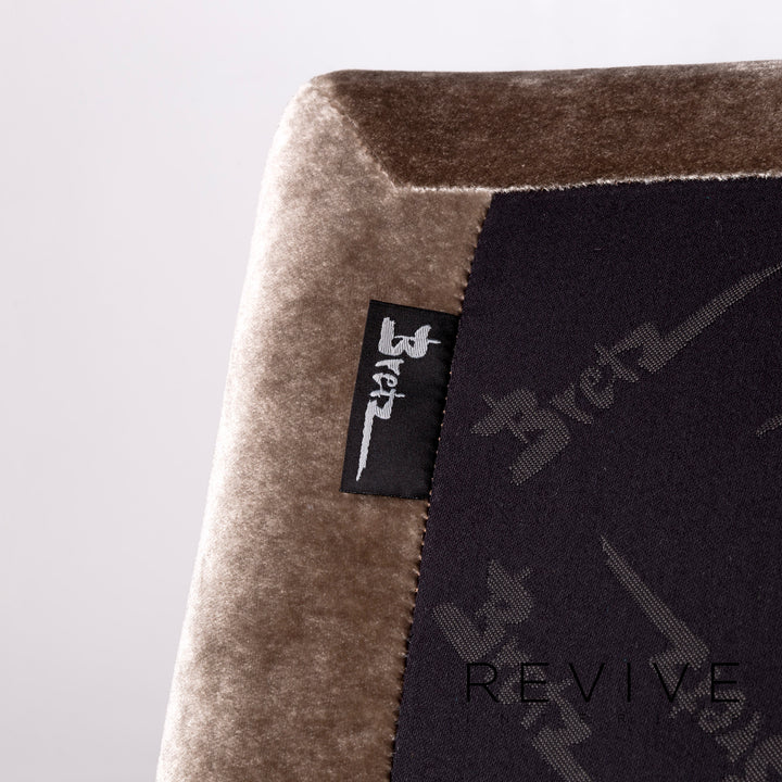 Bretz Napali Samt Stoff Ecksofa Grau Silber Gemustert Sofa Couch #9874