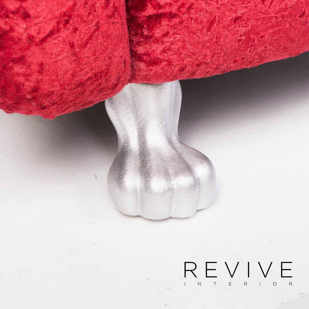 Bretz Gaudi Samt Sessel Rot #11803