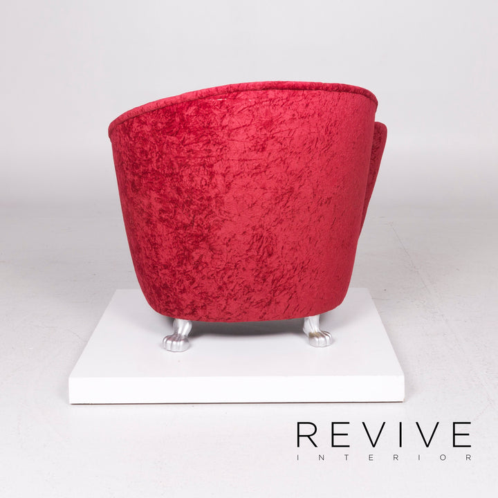 Bretz Gaudi Samt Sessel Rot #11803