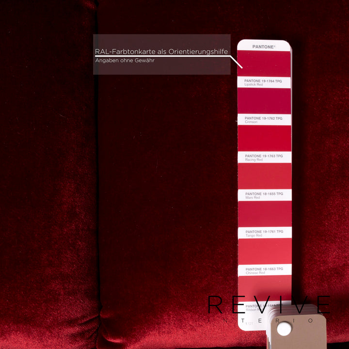 Bretz Ocean 7 chaise longue en tissu velours velours rouge 5 chambres #11552