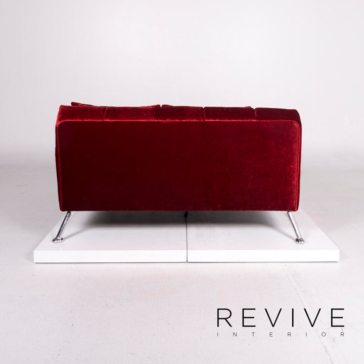 Bretz Ocean 7 chaise longue en tissu velours velours rouge 5 chambres #11552