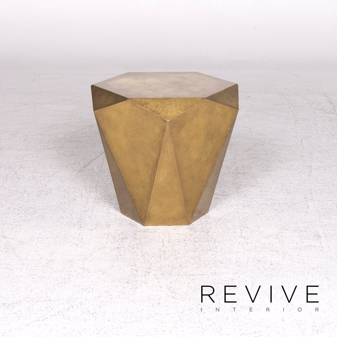 Bretz Stealth Metall Messing Partiniert Couchtisch Gold Diamant #9087