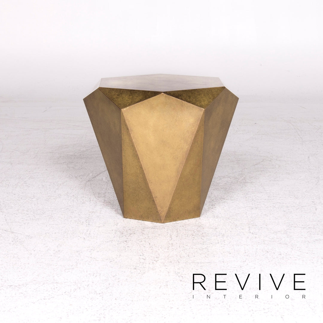 Bretz Stealth Metall Messing Partiniert Couchtisch Gold Diamant #9087