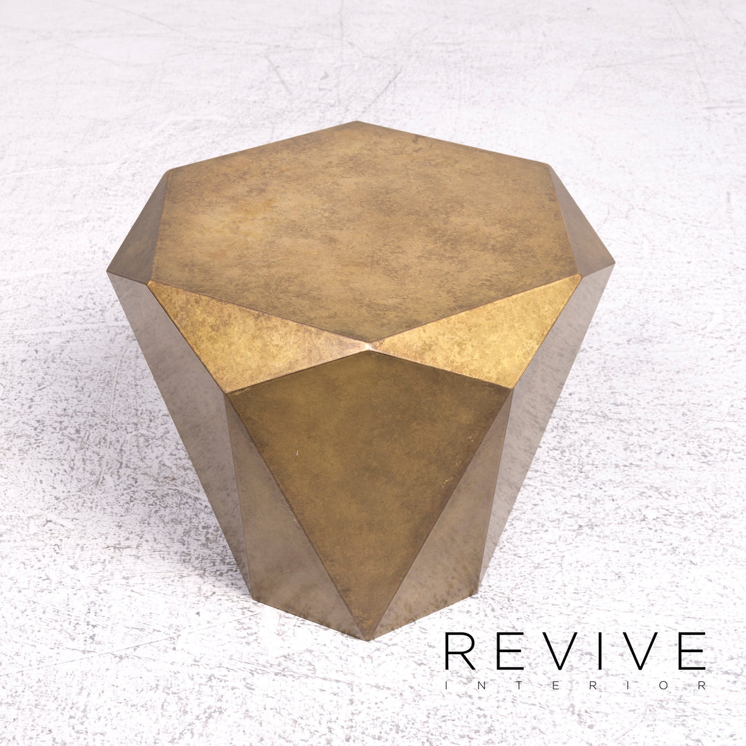 Bretz Stealth Metall Messing Partiniert Couchtisch Gold Diamant #9087