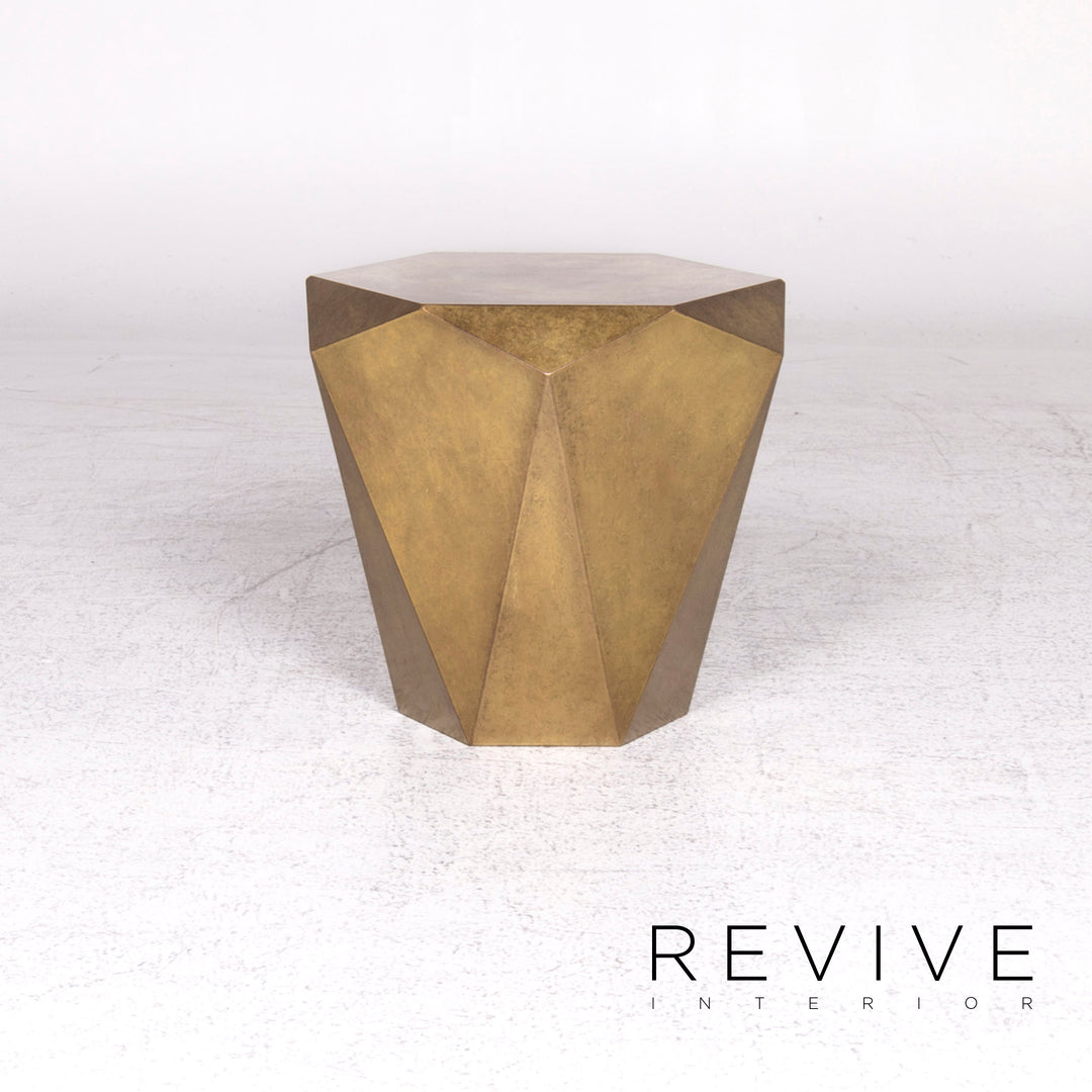 Bretz Stealth Metall Messing Partiniert Couchtisch Gold Diamant #9087