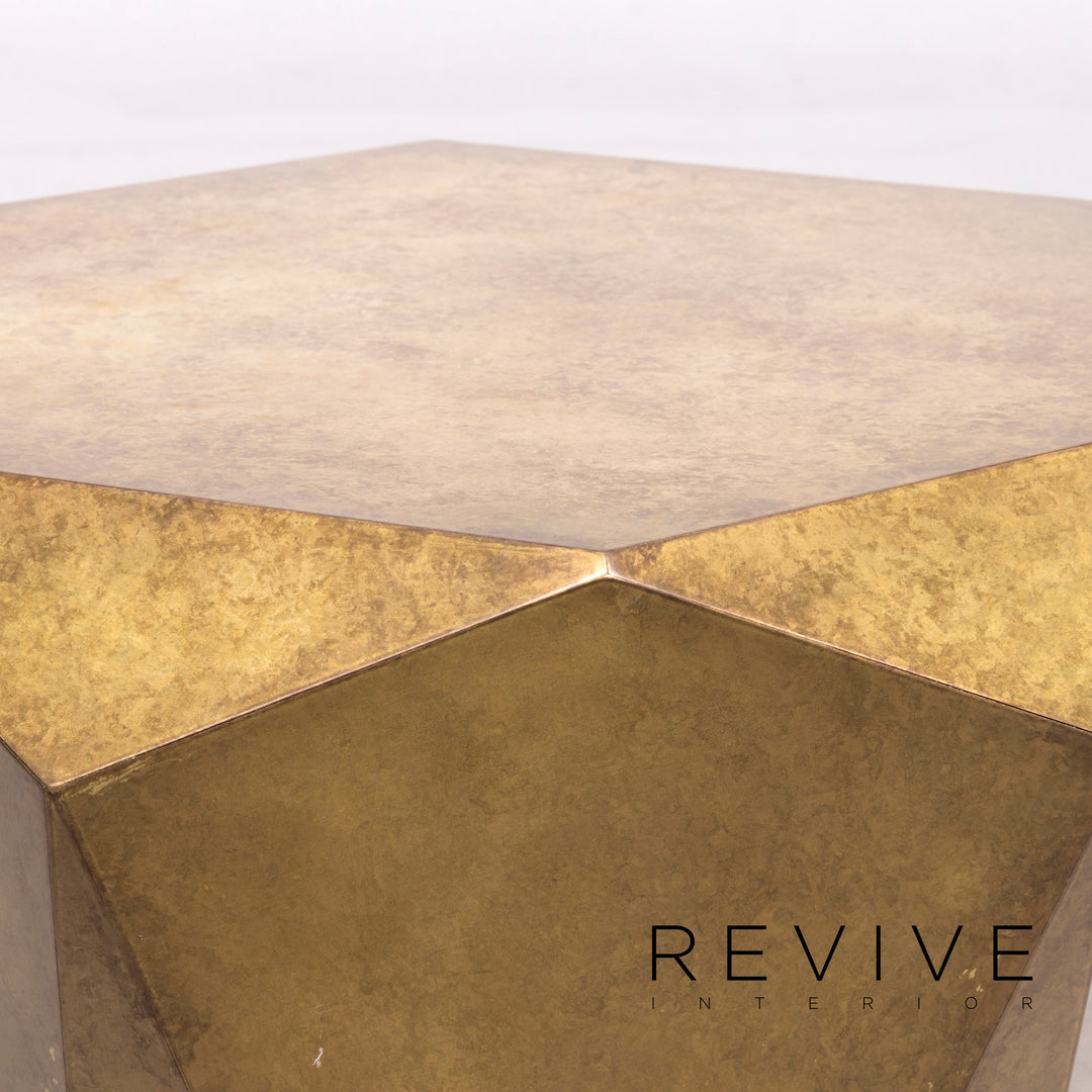 Bretz Stealth Metall Messing Partiniert Couchtisch Gold Diamant #9087