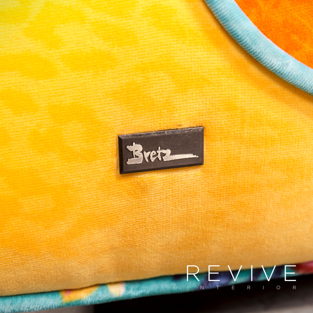 Bretz Stone Designer Samt Sofa Lila Zweisitzer #8130