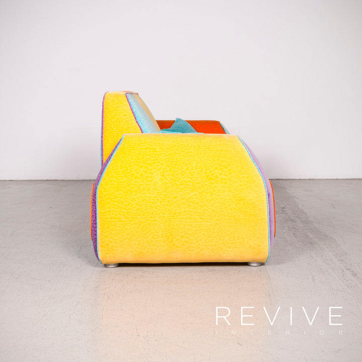 Bretz Stone Designer Samt Sofa Lila Zweisitzer #8130