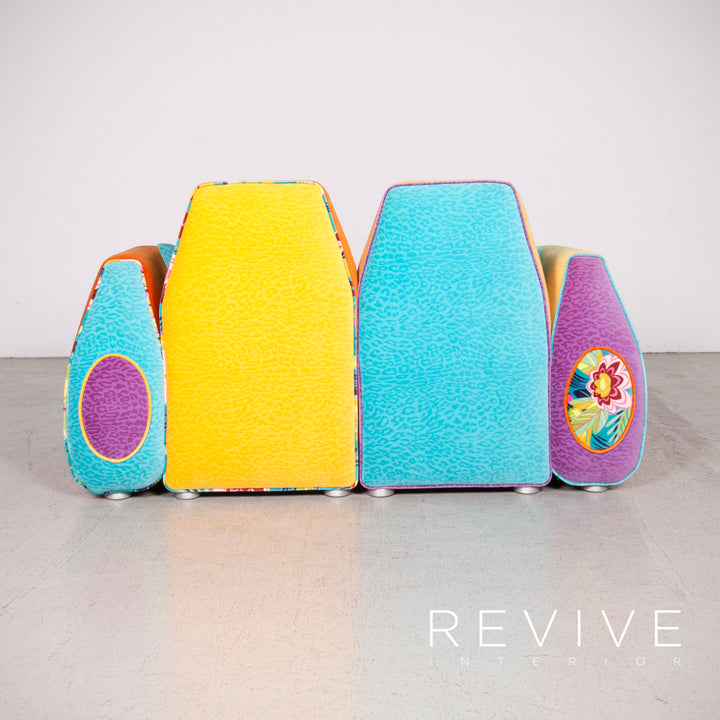 Bretz Stone Designer Samt Sofa Lila Zweisitzer #8130