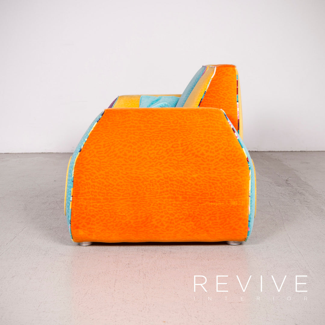 Bretz Stone Designer Samt Sofa Lila Zweisitzer #8130