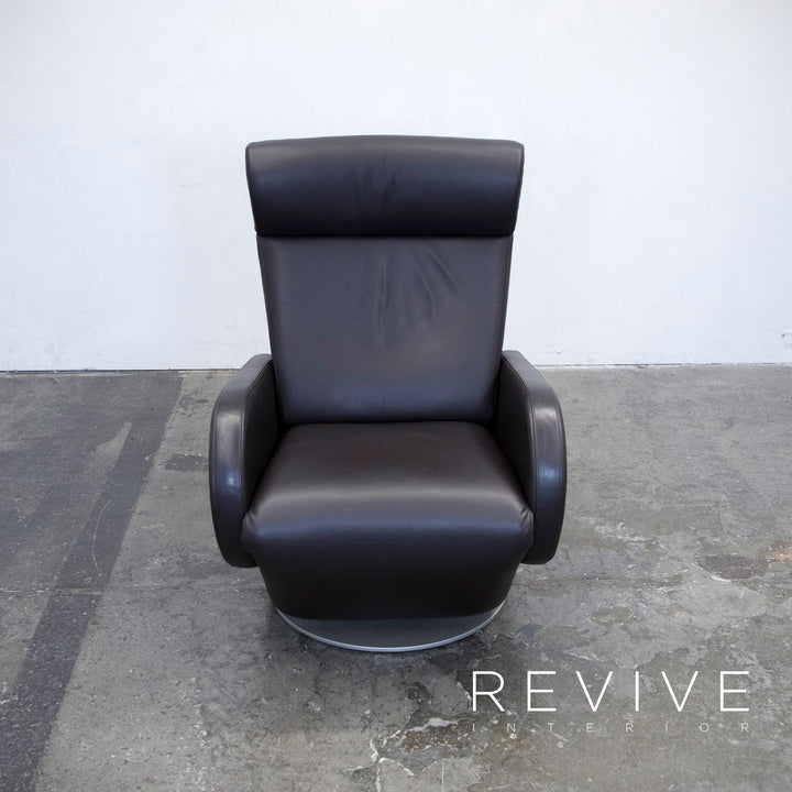 COR Fauteuil Cuir Marron Fonction Relax Moderne Cuir Véritable #3284