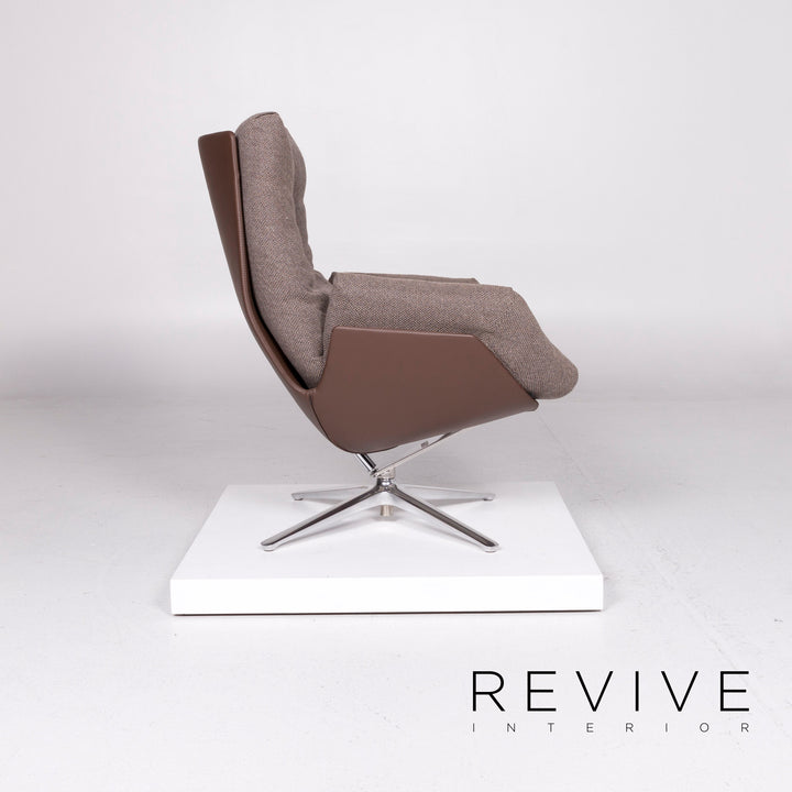 Cor CORDIA Stoff Lounge Sessel Braun Schlamm Kippfunktion Relaxfunktion Funktion #10891