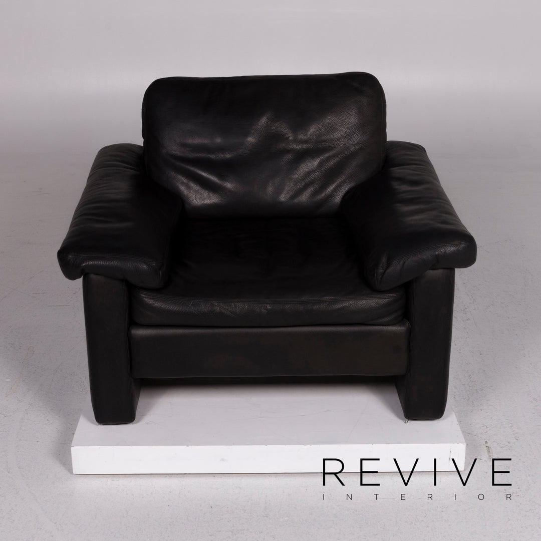 Cor Conseta Leder Sessel Schwarz #11315