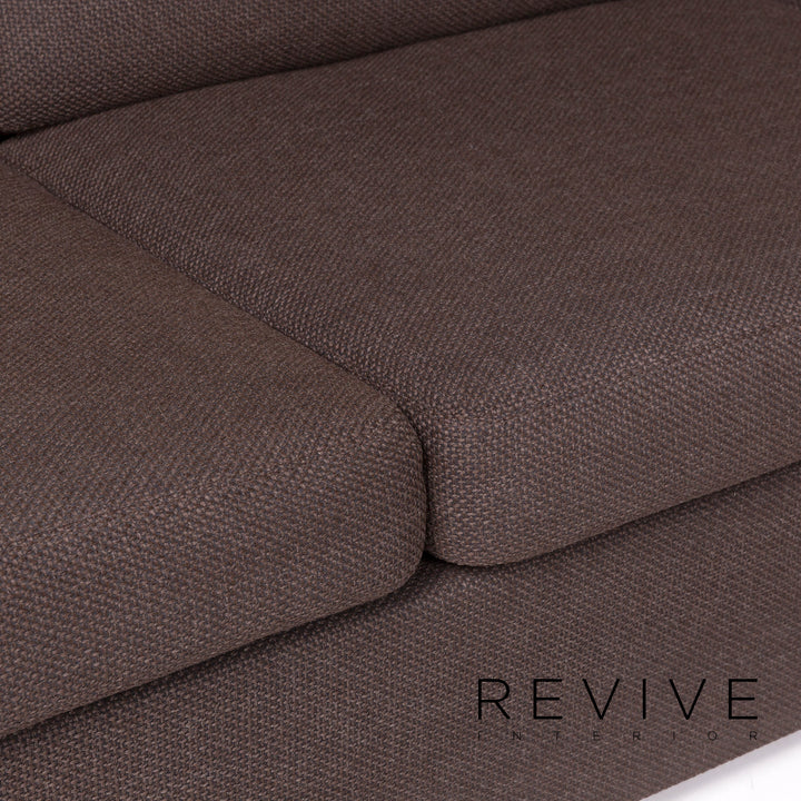 Cor Conseta Fabric Corner Sofa Brown Dark Brown Sofa Couch #11386