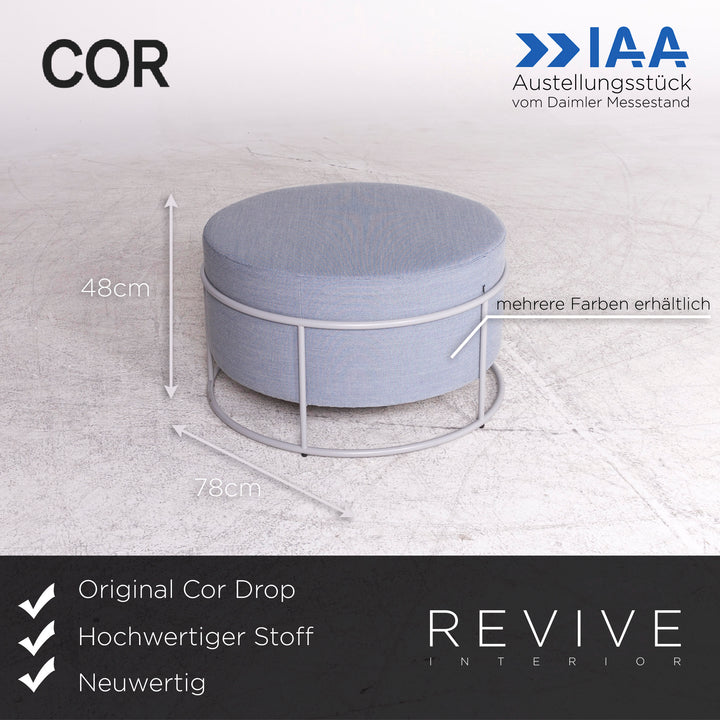 Cor Drop Stoff Hocker Blau Pauline Deltour Schemel #8786