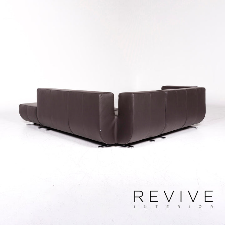 Cor Nuba Designer Leder Ecksofa Braun Sofa Couch #9491