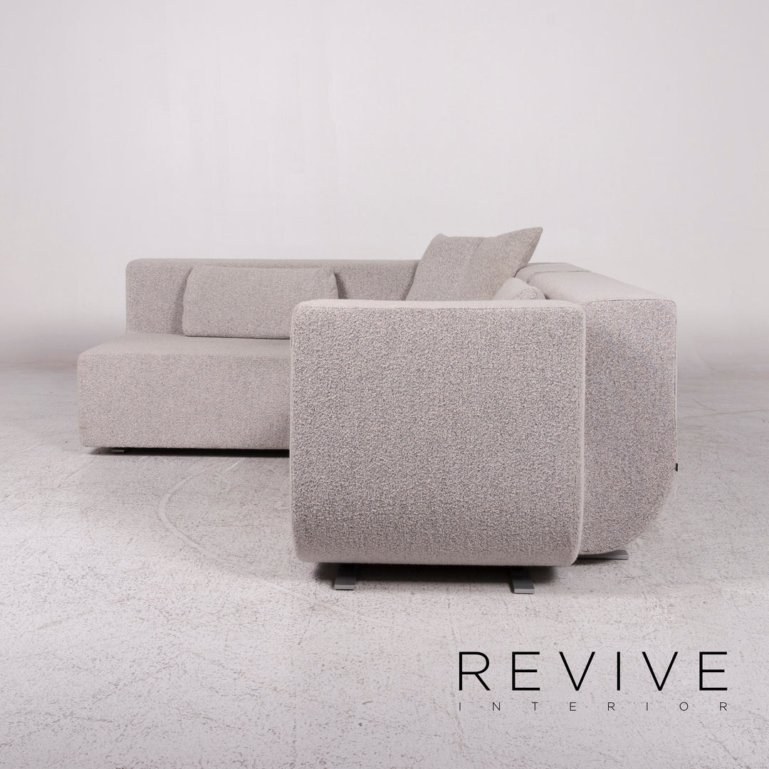 Cor Nuba Stoff Ecksofa Grau Sofa Couch #10093