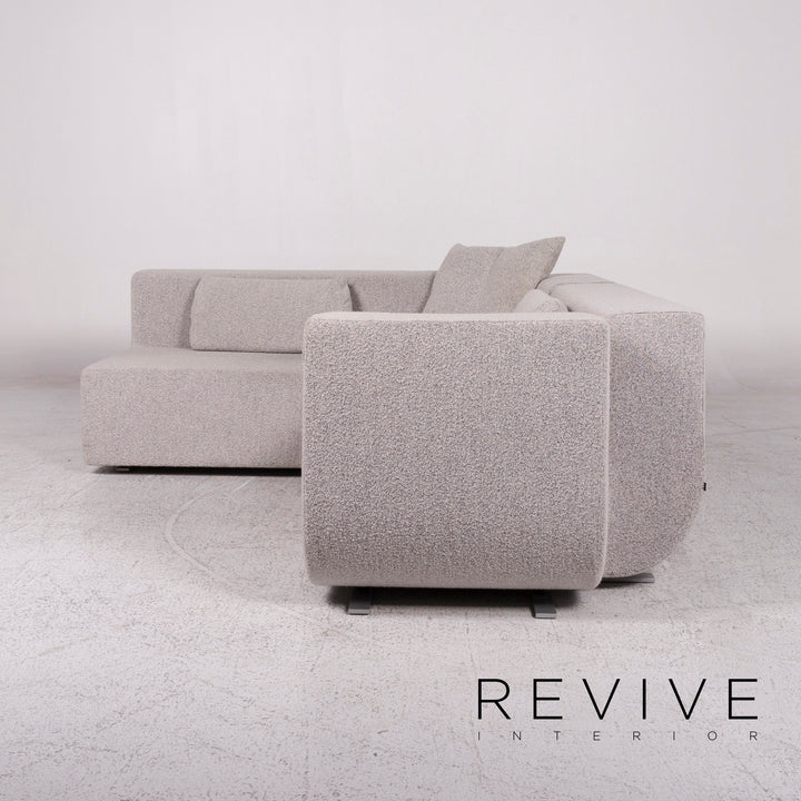 Cor Nuba Stoff Ecksofa Grau Sofa Couch #10093