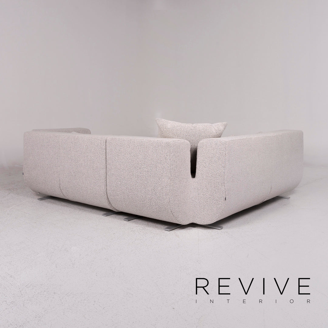 Cor Nuba Stoff Ecksofa Grau Sofa Couch #10093