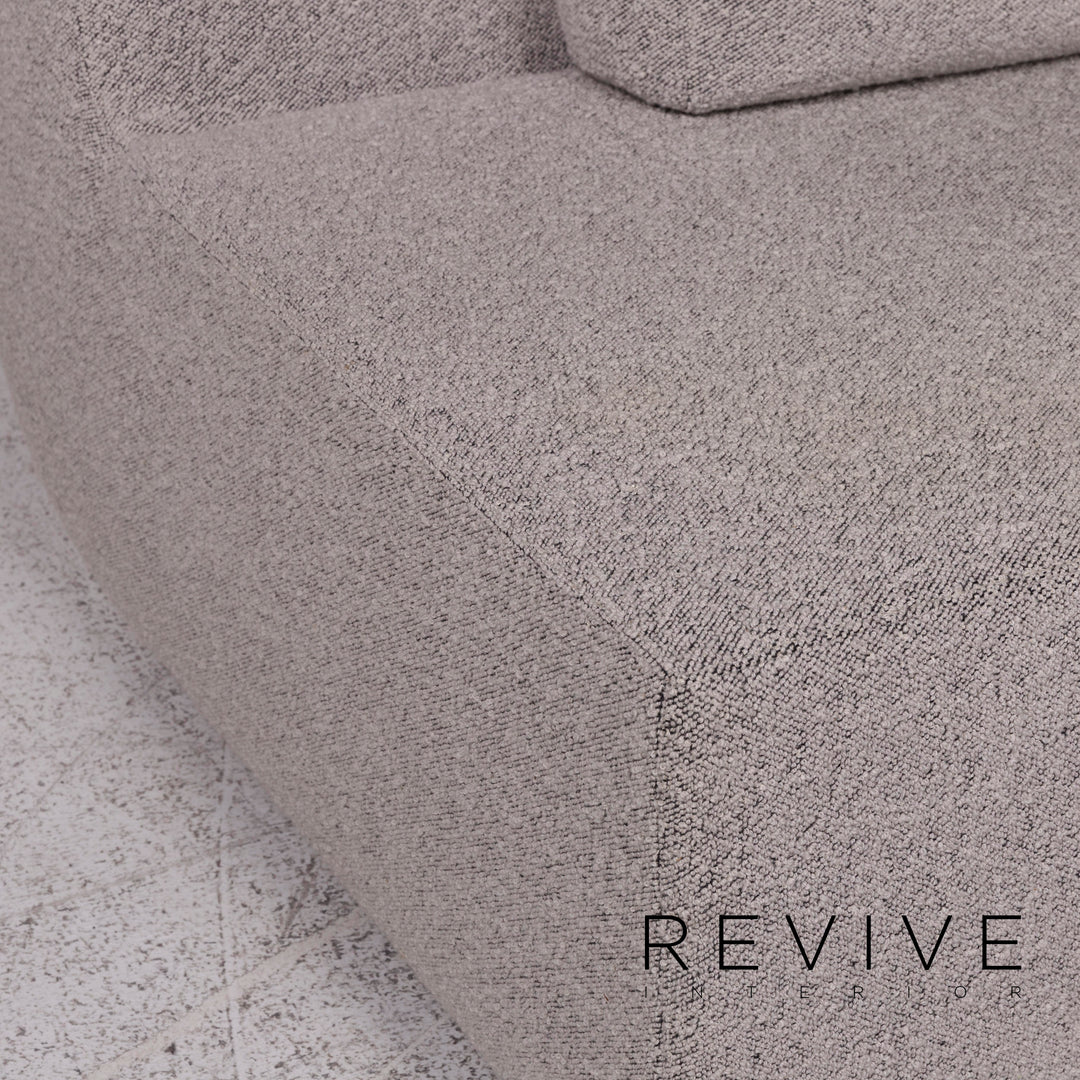 Cor Nuba Stoff Ecksofa Grau Sofa Couch #10093
