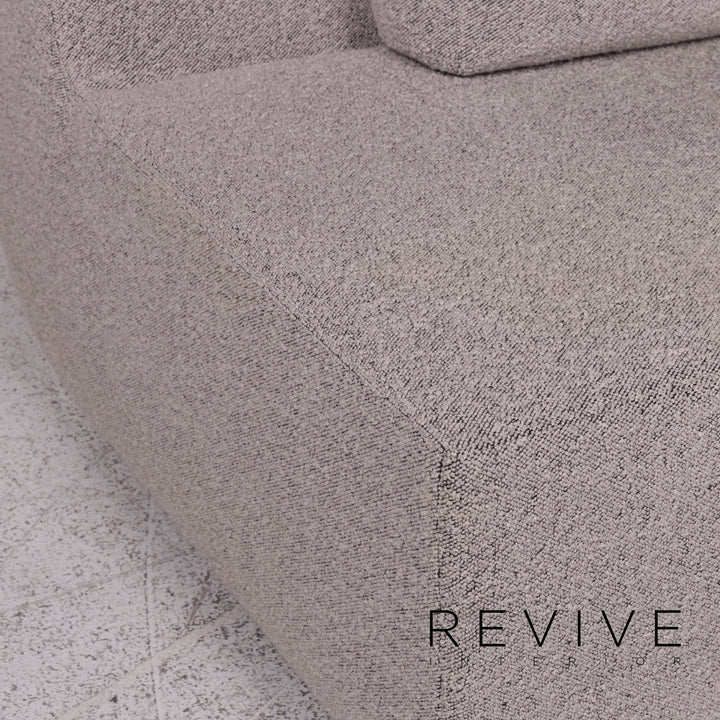 Cor Nuba Stoff Ecksofa Grau Sofa Couch #10093
