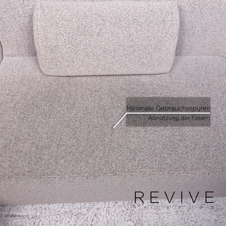 Cor Nuba Stoff Ecksofa Grau Sofa Couch #10093