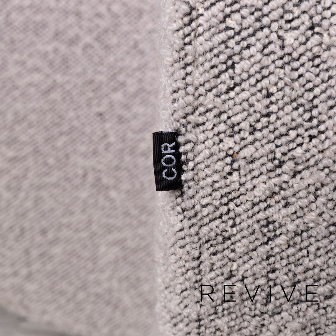 Cor Nuba Stoff Ecksofa Grau Sofa Couch #10093