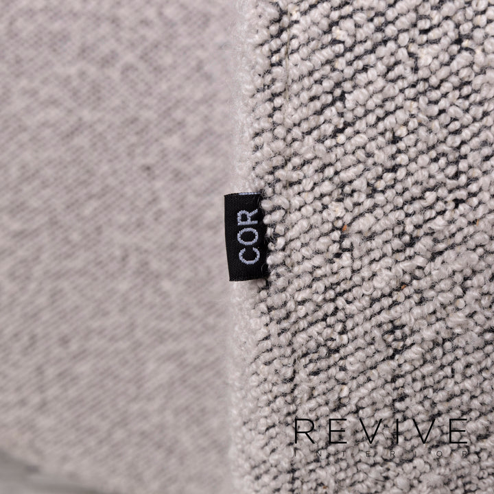 Cor Nuba Stoff Ecksofa Grau Sofa Couch #10093