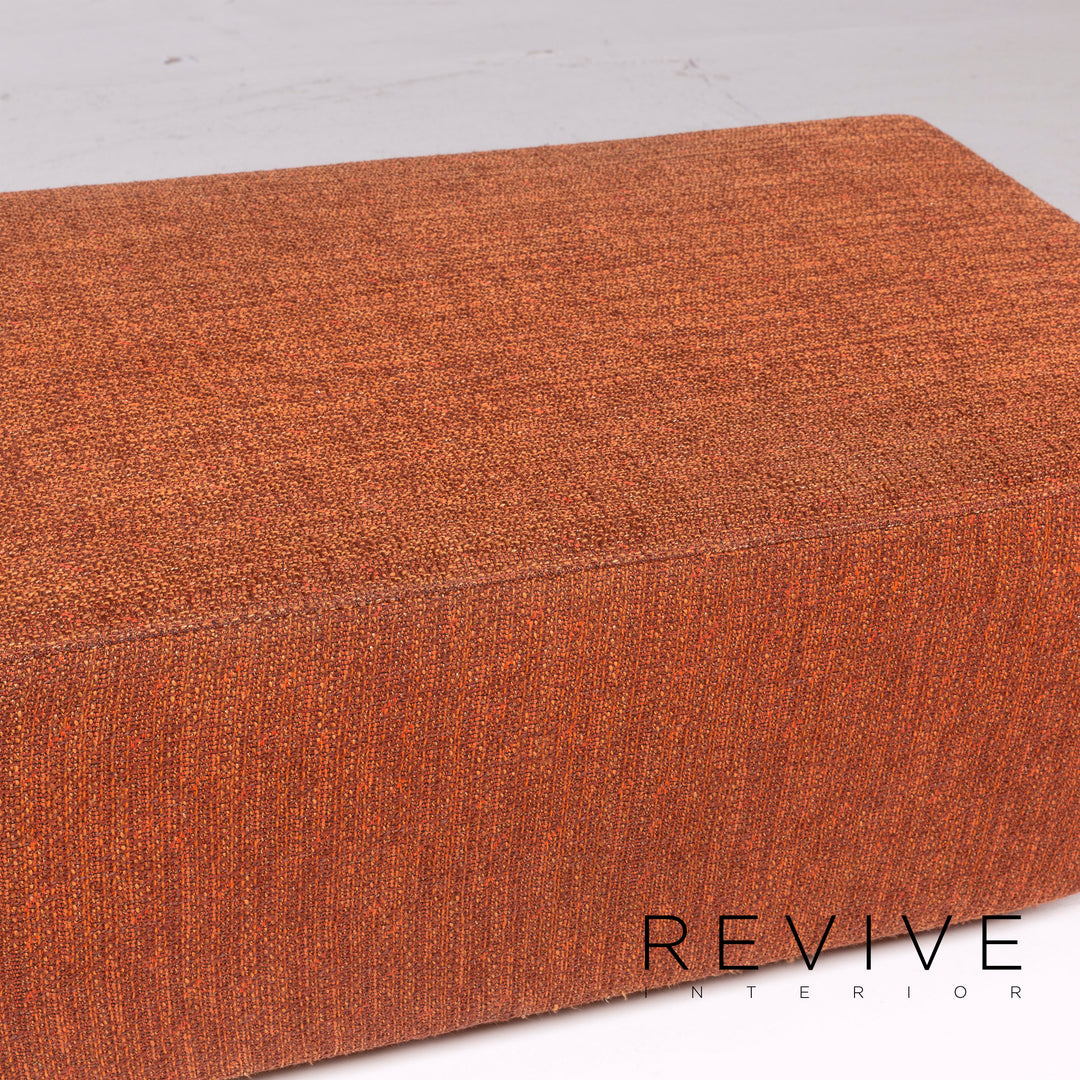 Cor Nuba Orange Stoff Sofa Garnitur 1x Dreisitzer 1x Hocker #12156