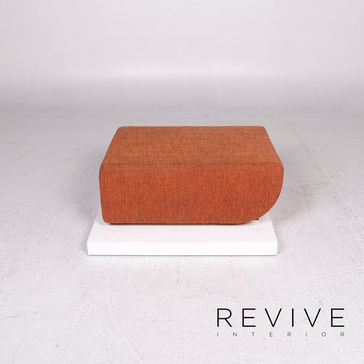 Cor Nuba Orange Stoff Sofa Garnitur 1x Dreisitzer 1x Hocker #12156