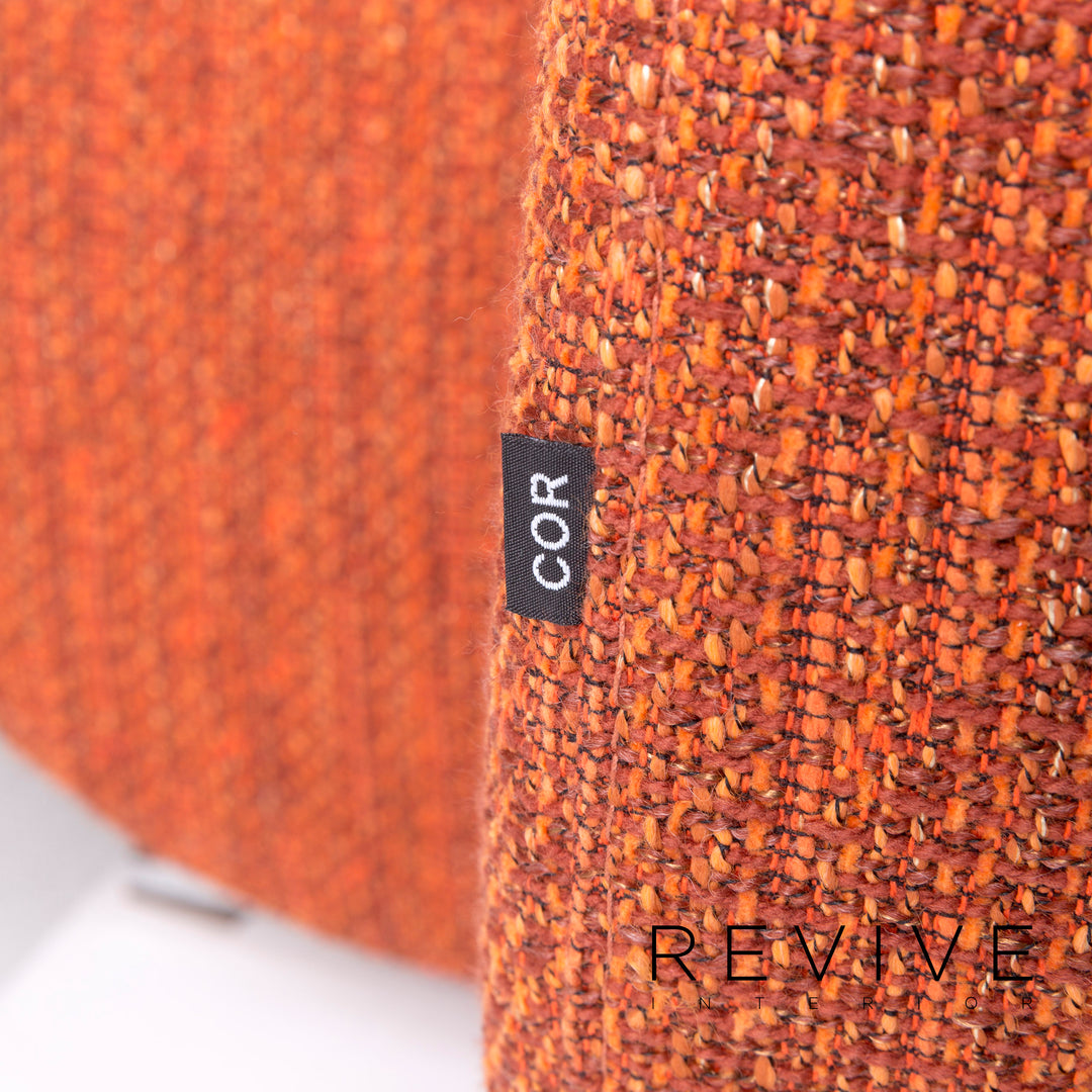 Cor Nuba Stoff Sofa Orange Dreisitzer Couch #11984