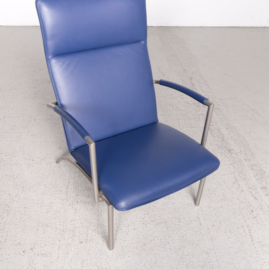 Cor Pando Designer Leder Sessel Blau Zwei Stück Echtleder #8174